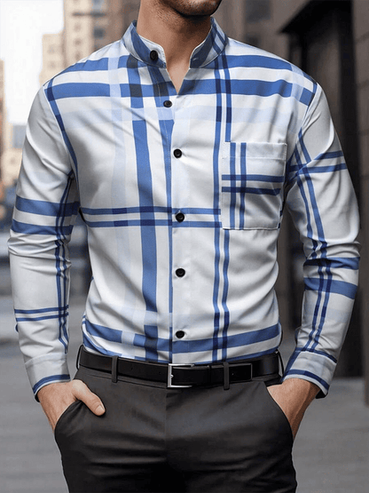 Men's Plaid Business Casual Shirt