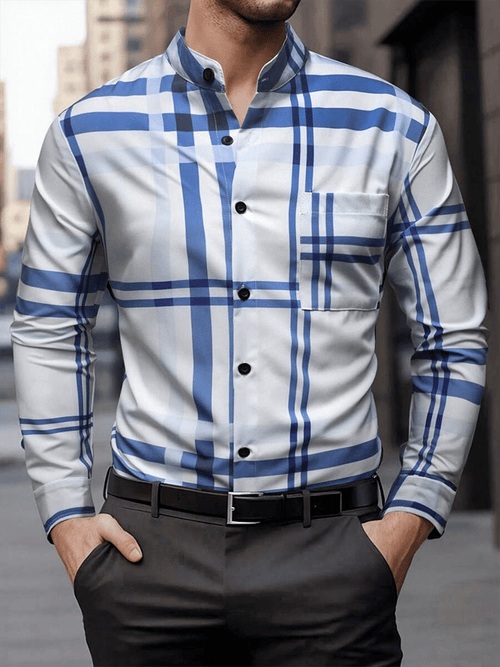 Men's Plaid Business Casual Shirt