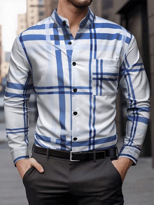 Men's Plaid Business Casual Shirt