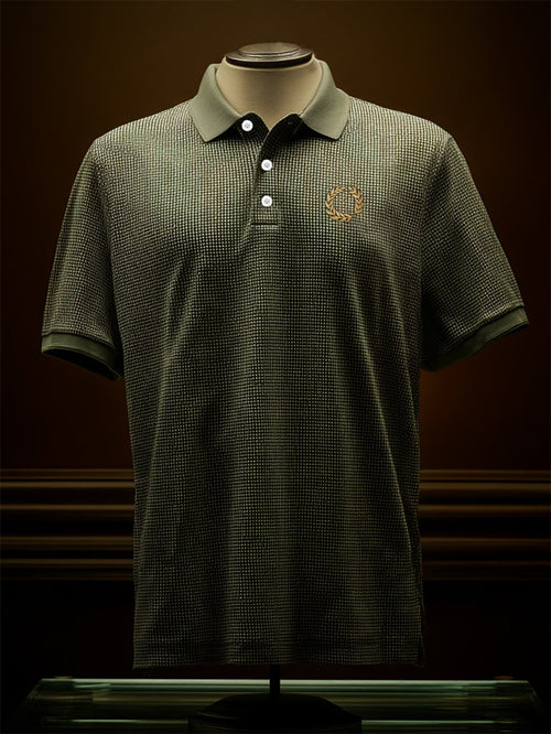 Men's Business Casual Button Short Sleeve Polo Shirt