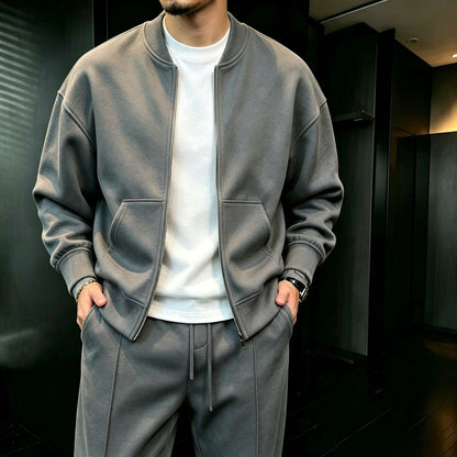 Men's Zipper Cardigan Jacket and Pants Set