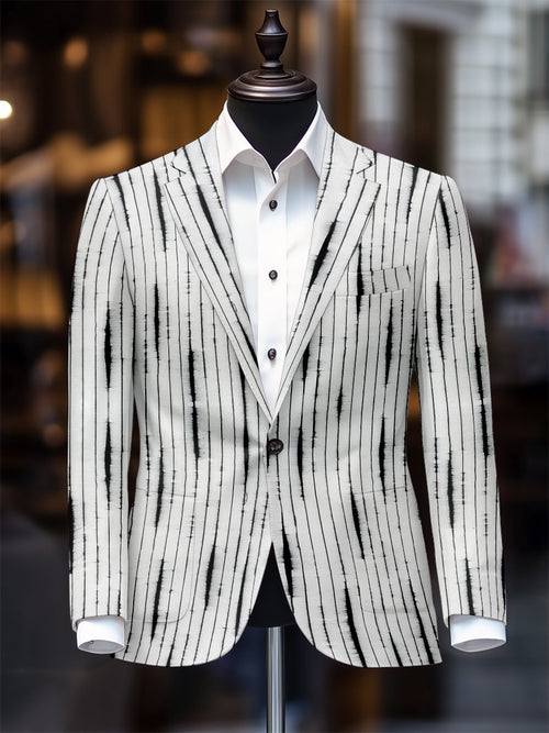 Men's Retro Casual Striped Blazer