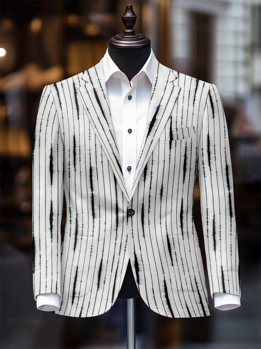 Men's Retro Casual Striped Blazer