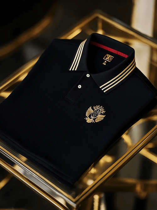Men's Vintage Business Long Sleeve Polo Shirt