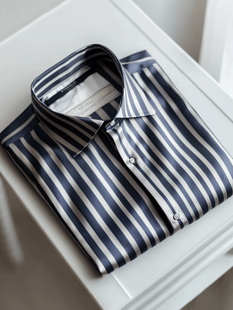Men's Satin Wing Luxury Business Long Sleeve Shirt