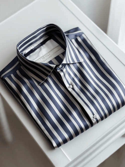 Men's Satin Wing Luxury Business Long Sleeve Shirt