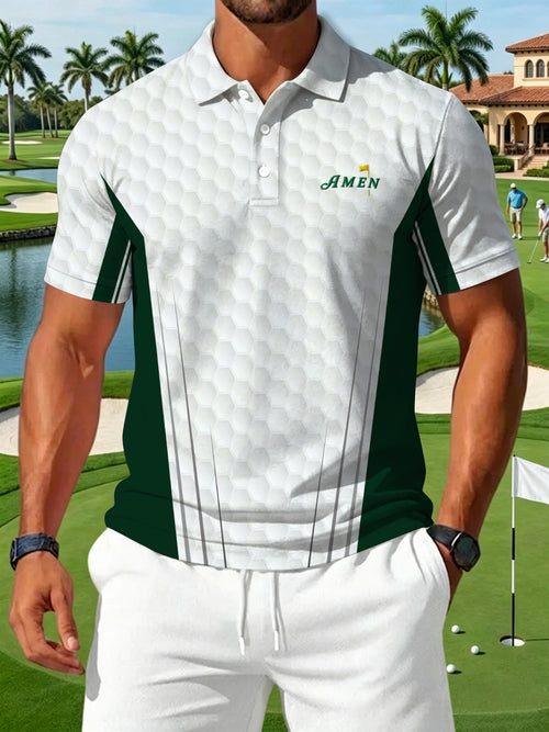 Men's Golf Print Casual Polo