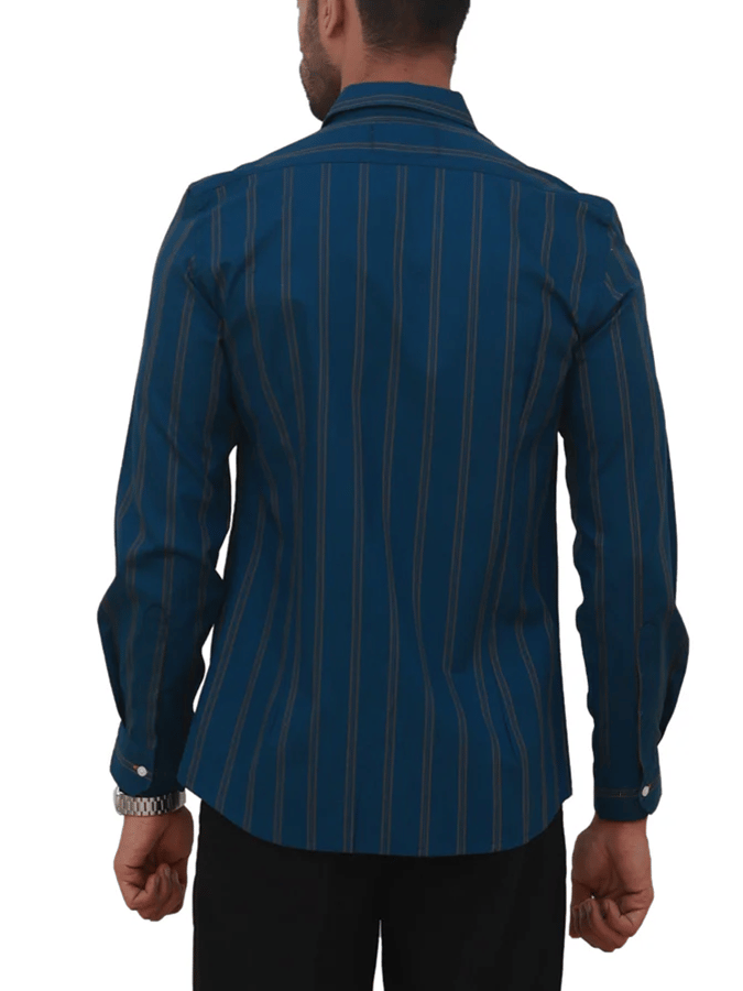 Men's Striped Business Casual Shirt