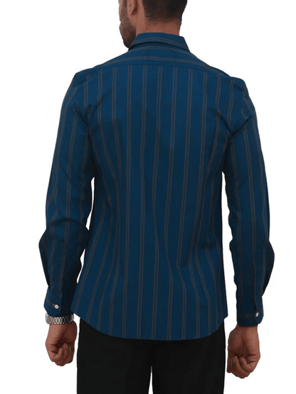 Men's Striped Business Casual Shirt