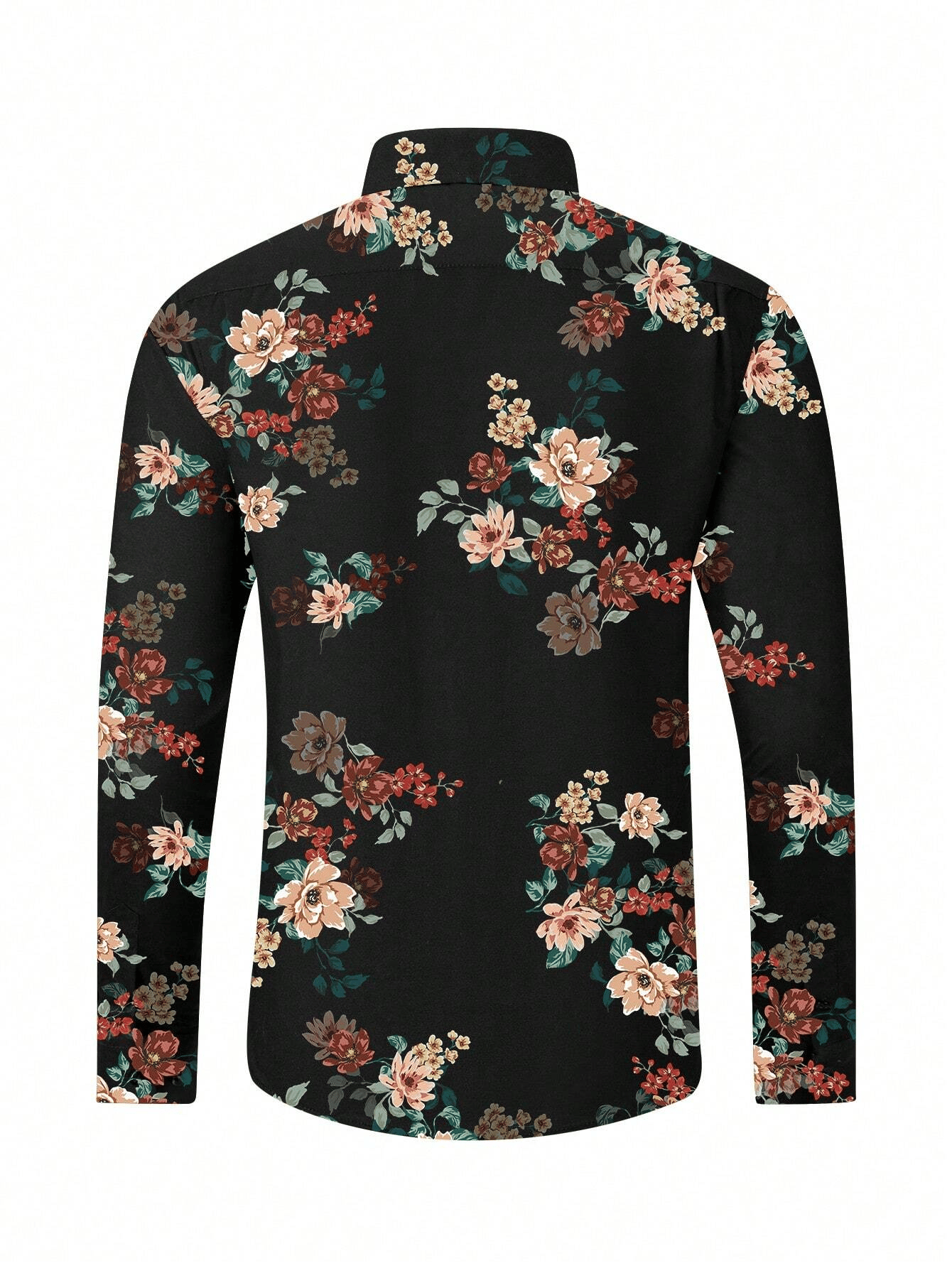Men's Stripe Print Business Long Sleeve Shirt