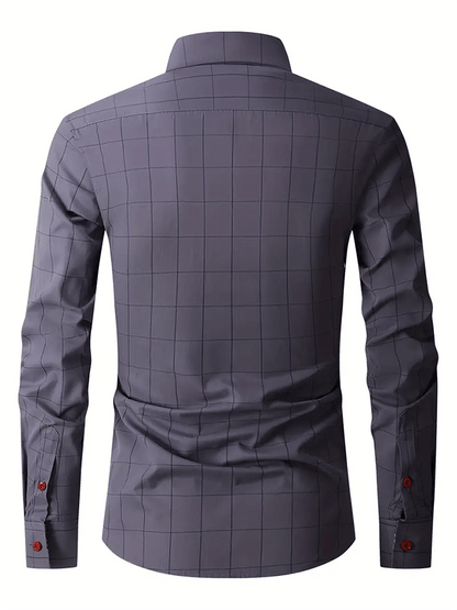 Men's Plaid Business Casual Shirt