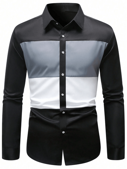 Men's Business Casual Long Sleeve Shirt