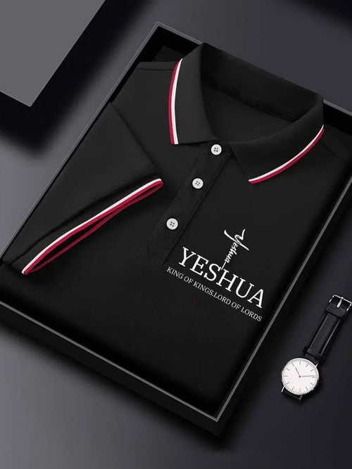 Men's  “Yeshua King OF Kings Lord Of Lords�?Print Polo Shirt