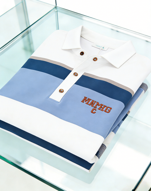 Men's Business Casual Button Short Sleeve Polo Shirt
