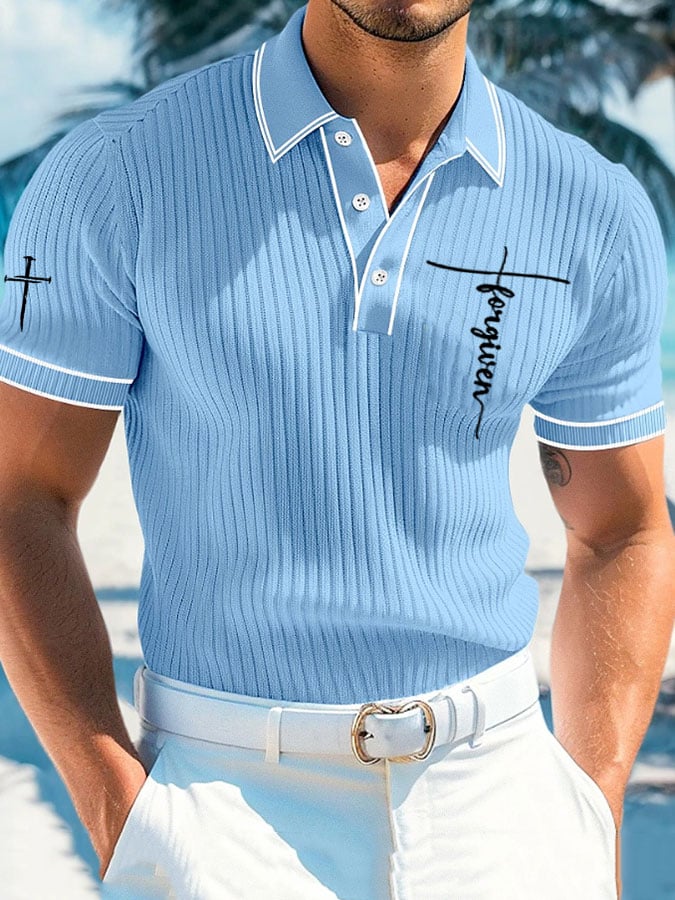 Men's Faith Print Polo Shirt
