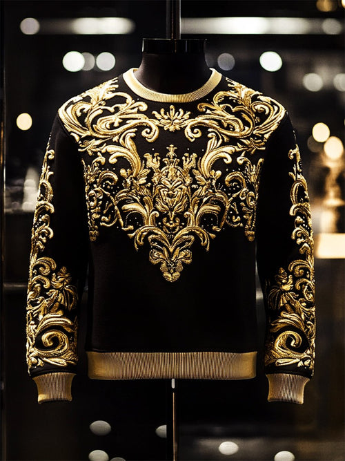 Men's Vintage Luxury Pullover Sweatshirt
