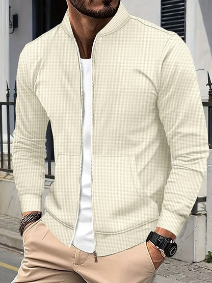 Men's Vintage Waffle Zip Comfort Jacket