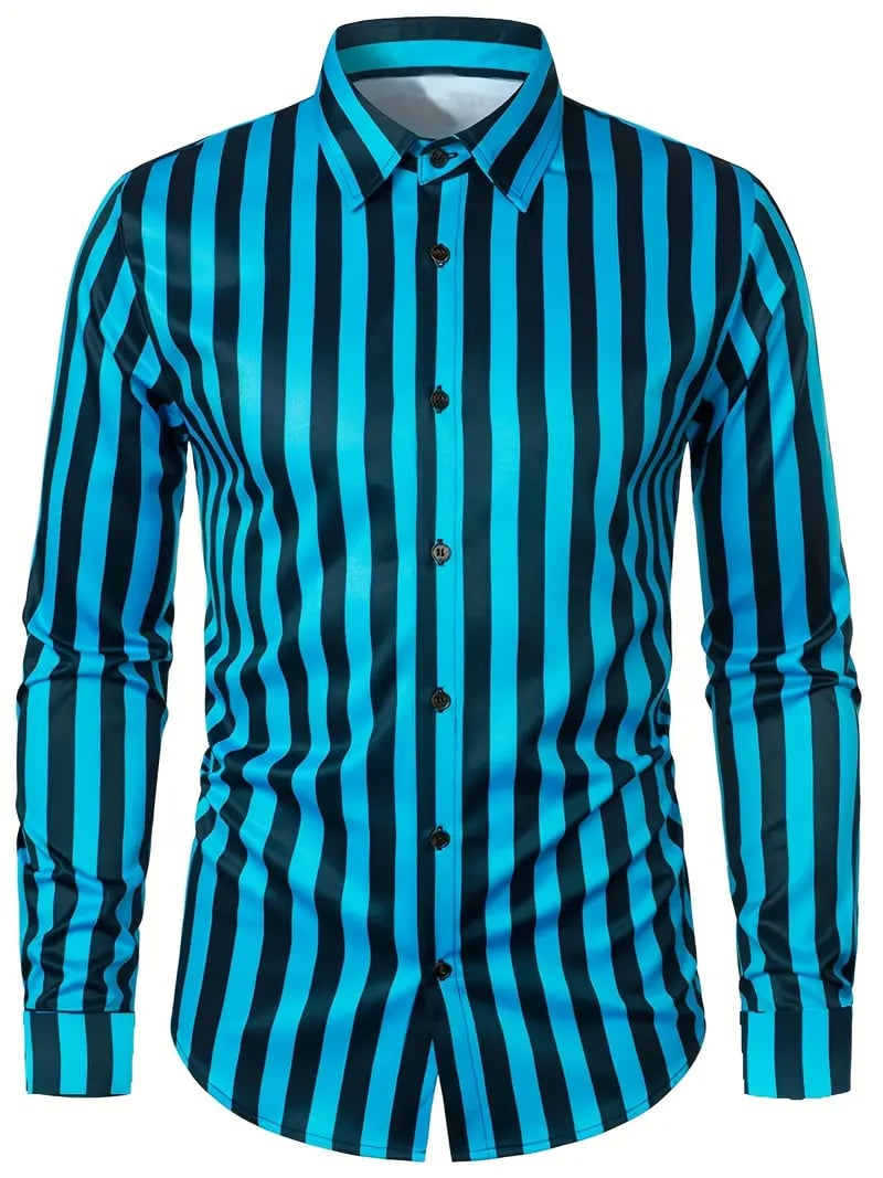 Men's Street Style Business Casual Printed Long Sleeve Shirt