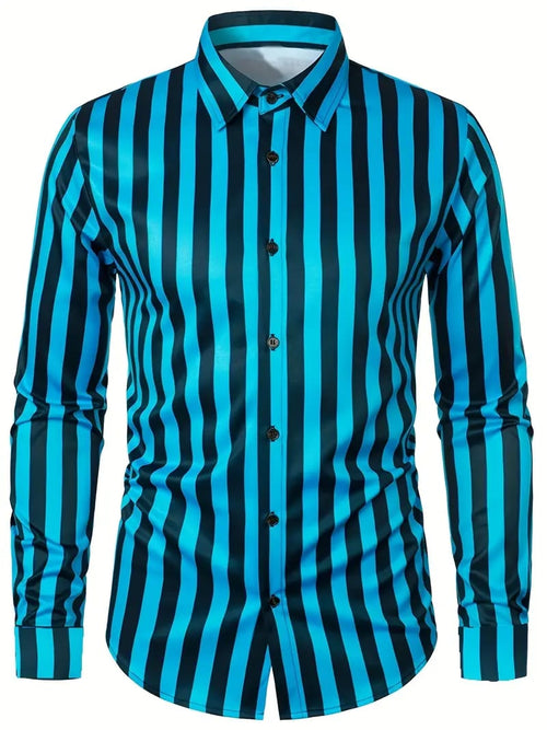 Men's Street Style Business Casual Printed Long Sleeve Shirt