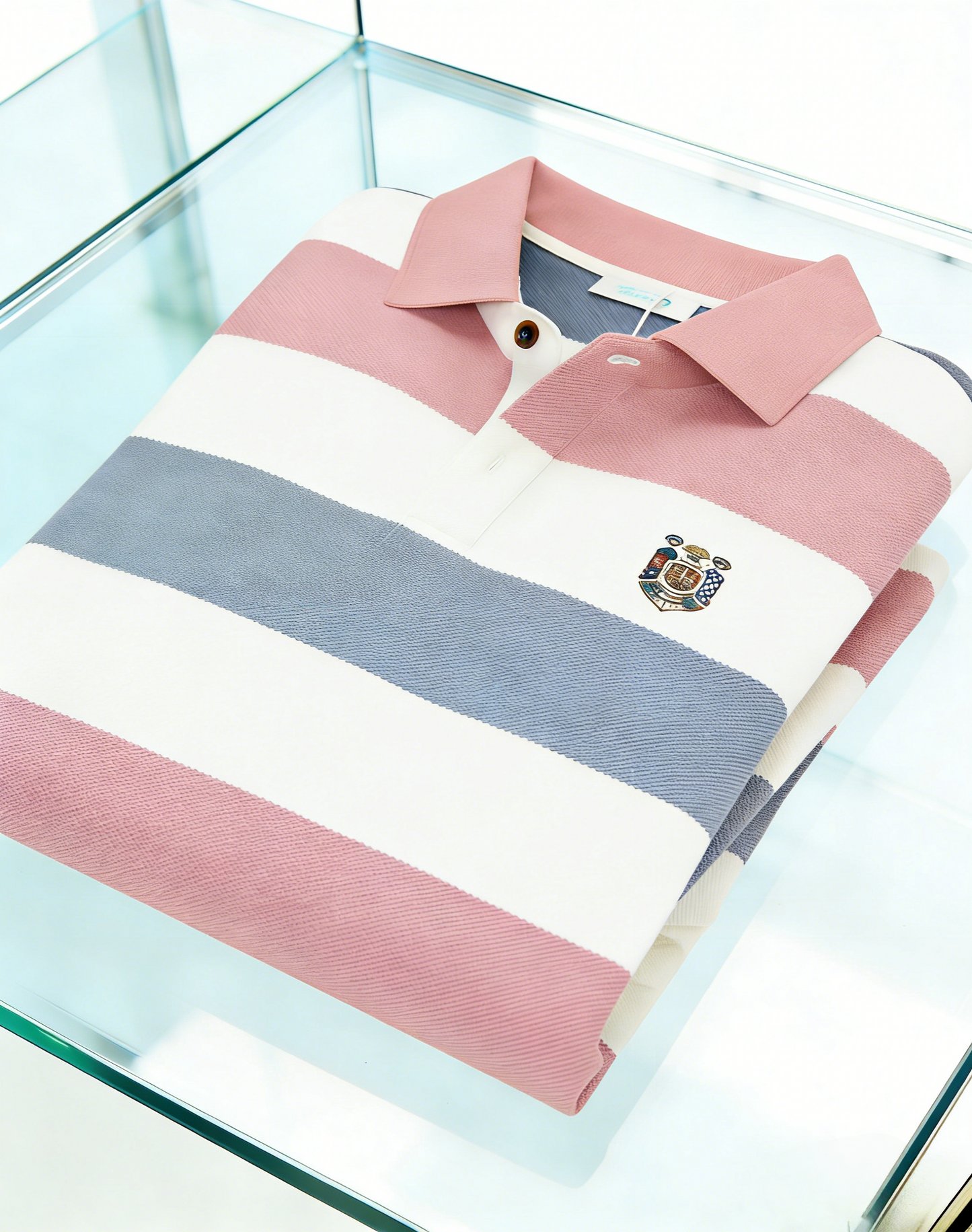 Men's Business Casual Button Short Sleeve Polo Shirt