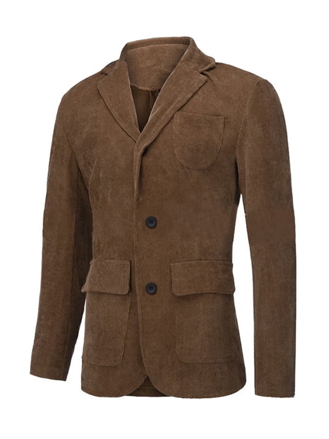 Men's Vintage Single Breasted Pocket Gentleman's Business Suit Jacket
