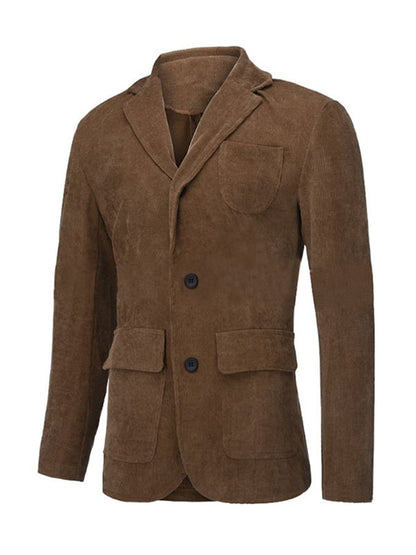 Men's Vintage Single Breasted Pocket Gentleman's Business Suit Jacket