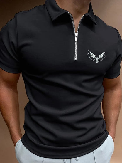 Casual Men'S Zipper Polo