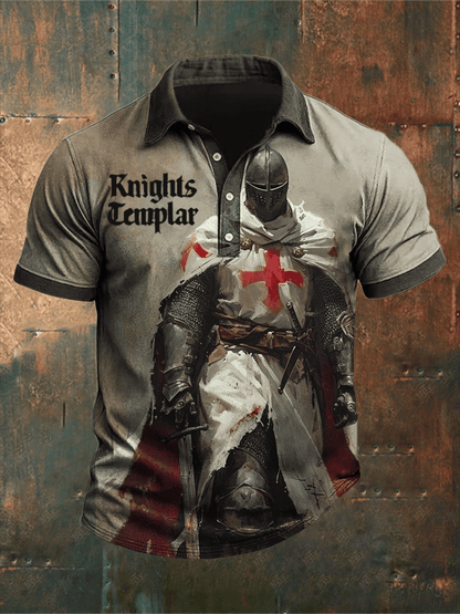 Men'S Retro Put On The Full Armor Of Godd Faith Printed POLO Shirt