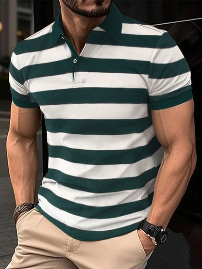 Casual Fashion Men'S Contrast Stripe Polo