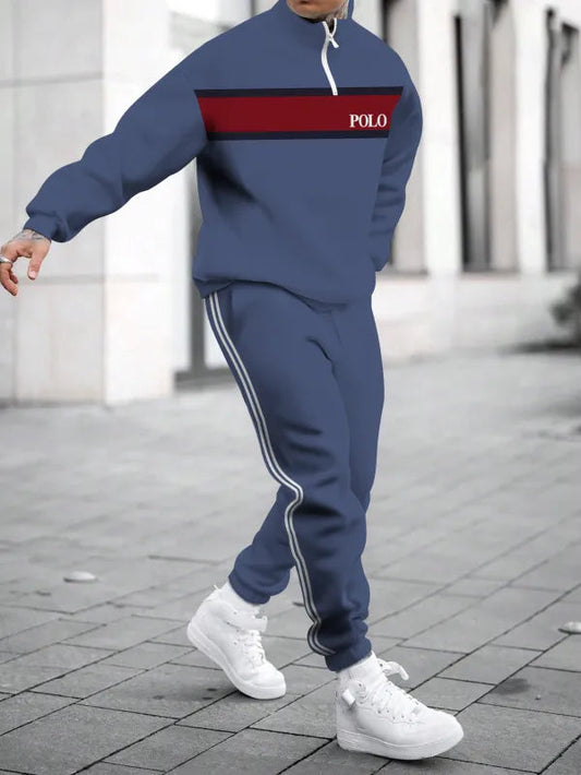 Relaxed Zipper Long Sleeve Two Piece Set