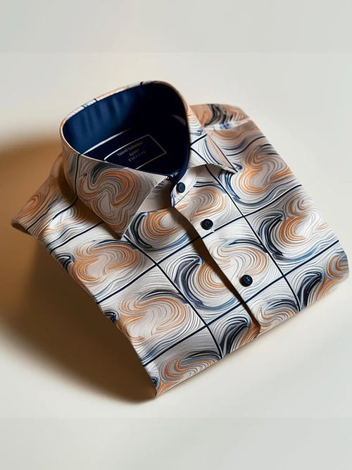 Men's Satin Luxe Long Sleeve Button Down Shirt
