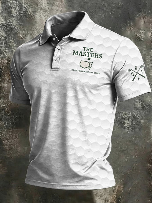Men's Casual Golf-Print Polo Shirt