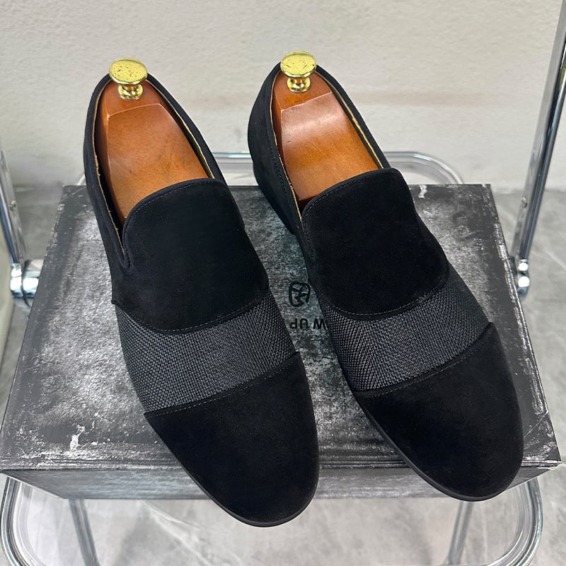 Luxury Designer New Pointed Suede Patchwork Oxford Shoes