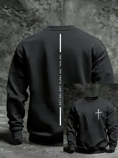Men's Faith Print Casual Sweatshirt-Fast Shipping