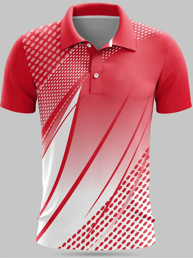 Men's Golf Casual Printed Casual Polo Shirt