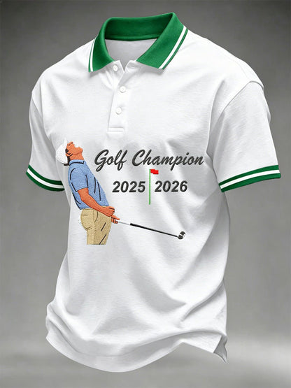 Men's Golf Champion Print Casual Polo