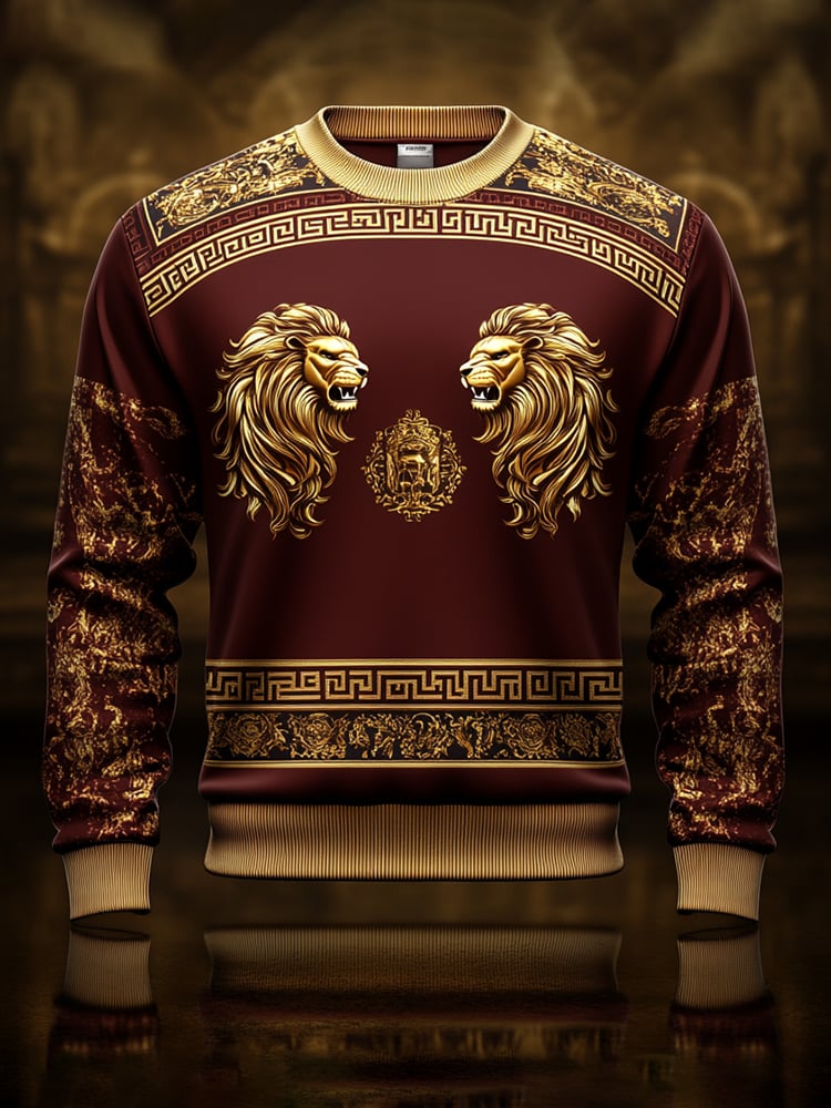 Men's Luxury Print Crew Neck Sweatshirt