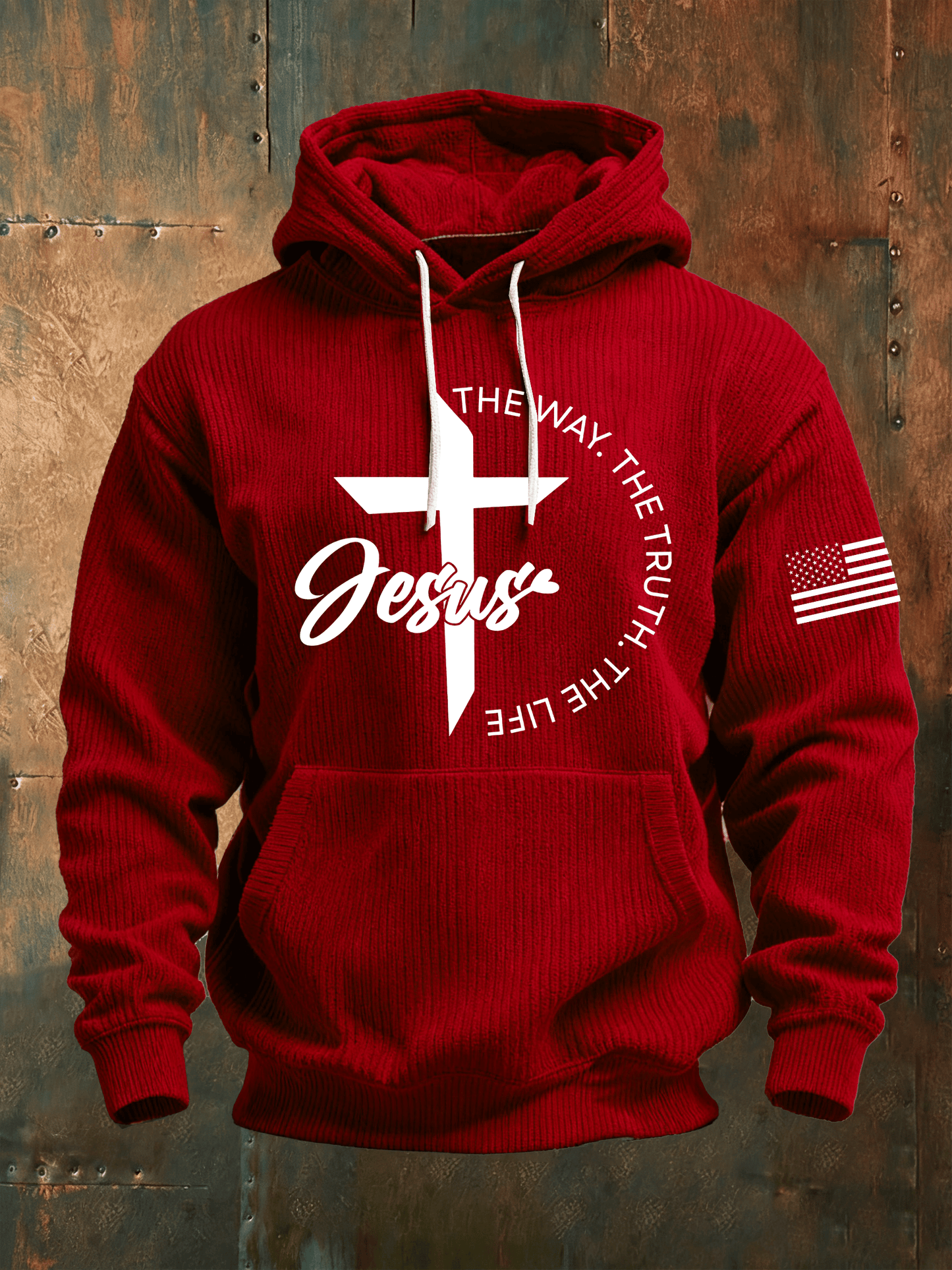 Men's Faith Print Knit Hoodie
