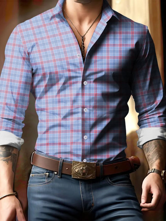 Men's Business Style Simple Shirt