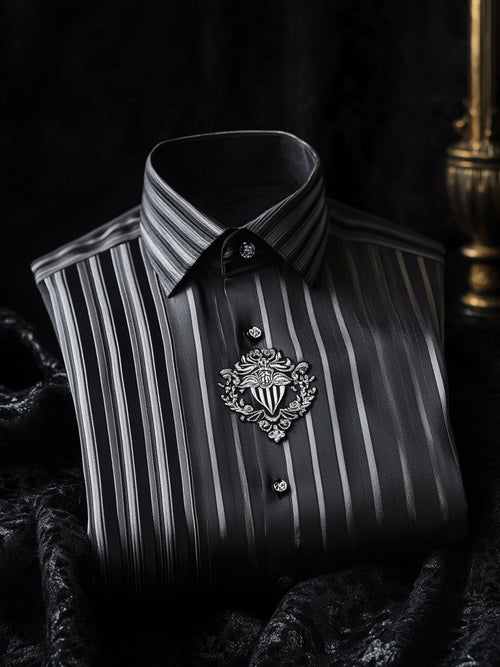 Men's Satin Luxe Long Sleeve Button Down Shirt