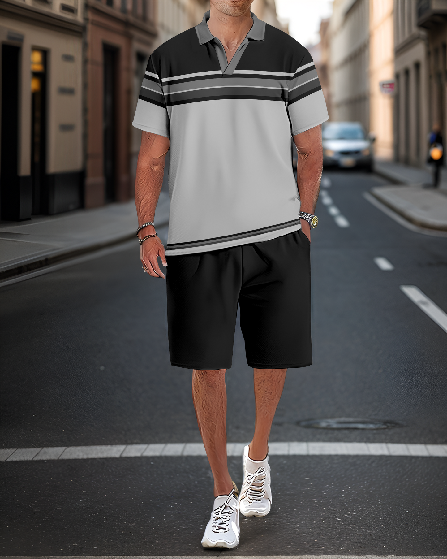 Suitmens Men's Casual Summer POLO Set 014