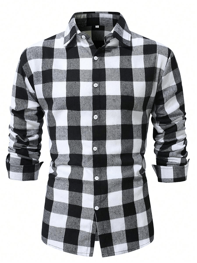 Men's Plaid Business Casual Shirt