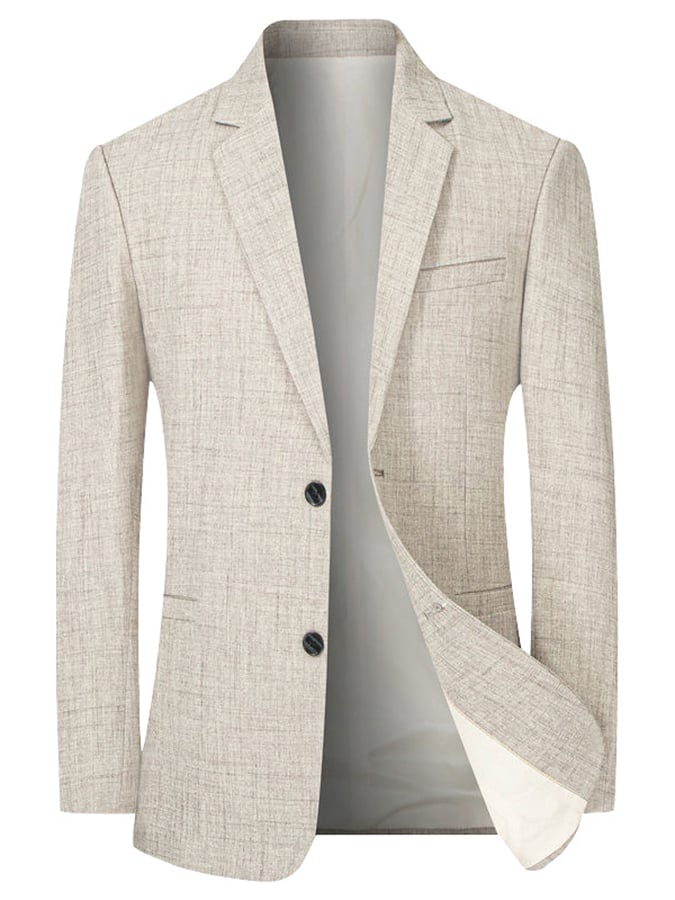 Men's Work Office Notched Collar Solid Regular Fit Blazer