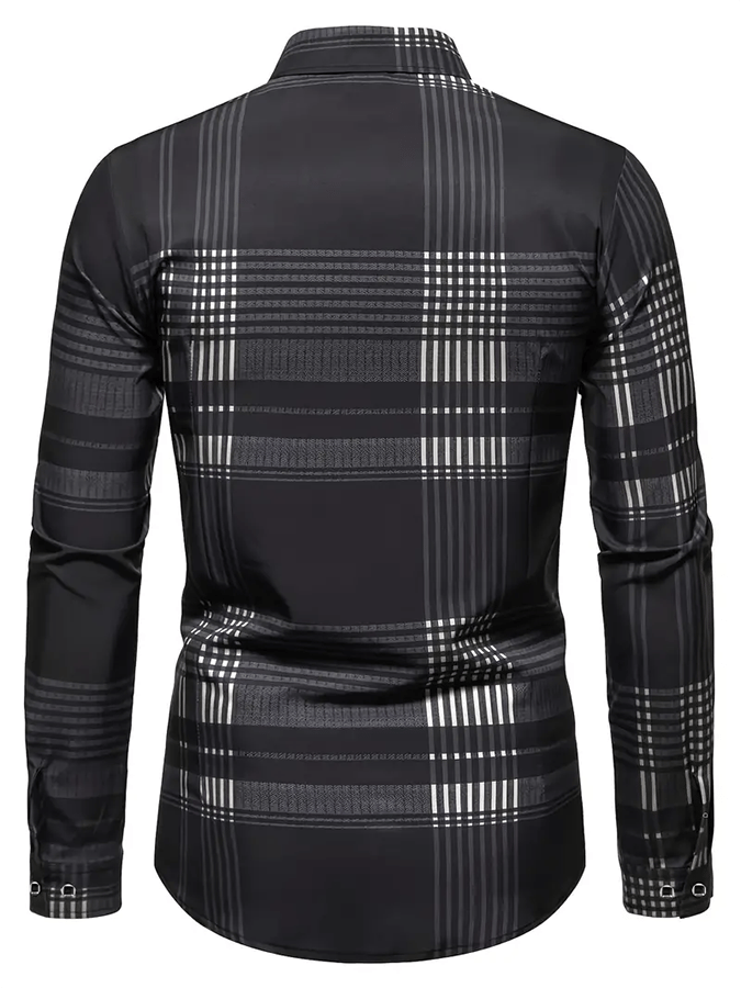 Men's Plaid Business Casual Shirt