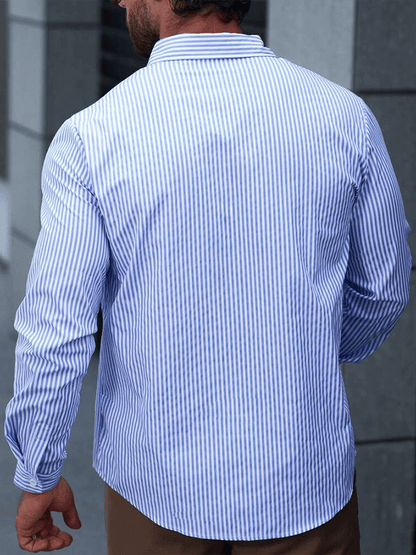 Men's Striped Business Casual Shirt
