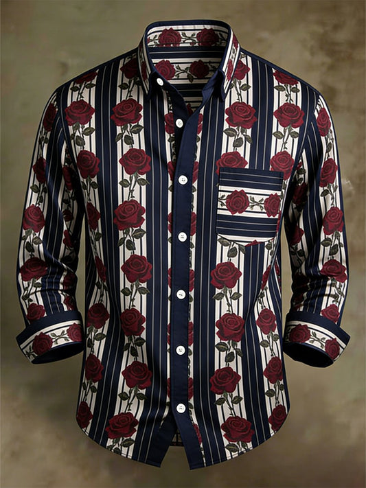 Men's Retro Business Long-Sleeve Shirt