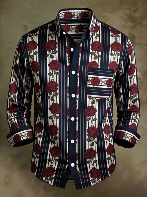 Men's Retro Business Long-Sleeve Shirt