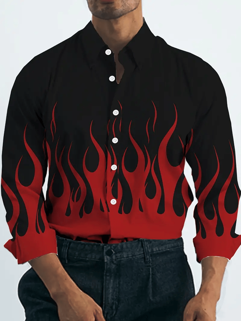 Men's Plaid Business Long Sleeve Shirt