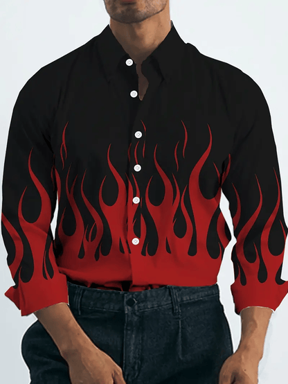 Men's Plaid Business Long Sleeve Shirt