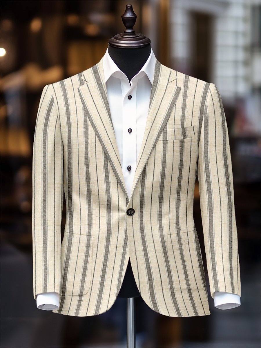 Men's Retro Casual Striped Blazer